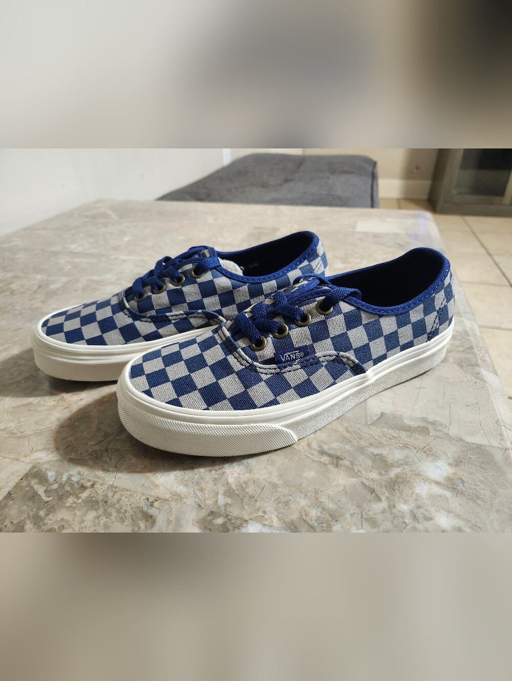 Vans "RAVENCLAW" Edition Checkerboard Blue & Gray Sneakers MENS 5 WOMENS 6.5